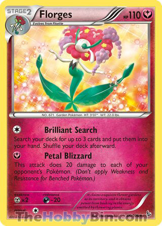 Florges #66/106 Holo Rare - Flashfire Pokemon card