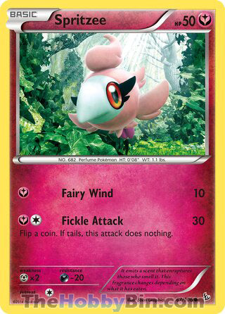 Spritzee #67/106 Common - Flashfire Pokemon card