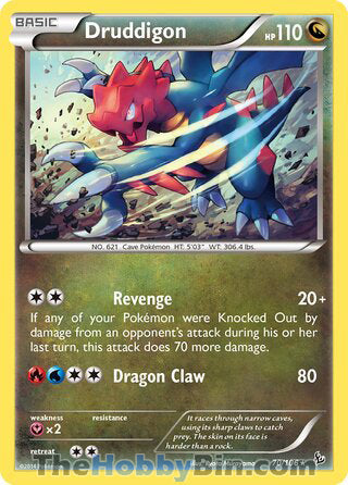 Druddigon #70/106 Holo Rare - Flashfire Pokemon card