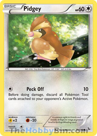 Pidgey #75/106 Common - Flashfire Pokemon card