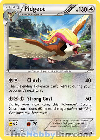 Pidgeot Flashfire Rare #77/106