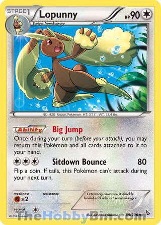 Lopunny Flashfire Rare #85/106