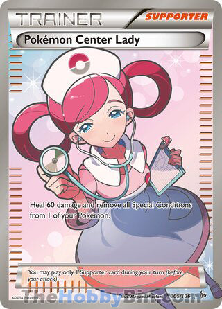 Pokemon Center Lady #105/106 Ultra Rare - Flashfire Pokemon card