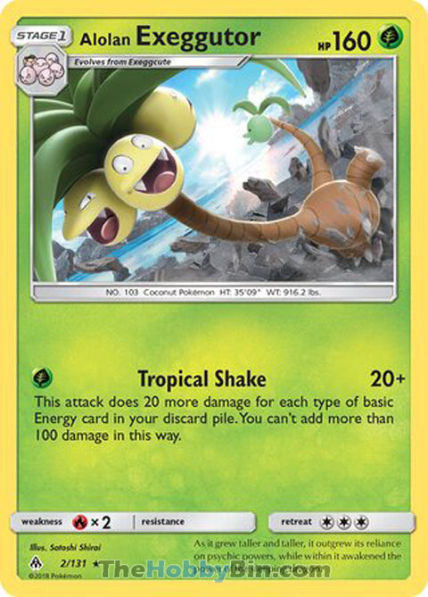 0002 Alolan Exeggutor Rare Forbidden Light