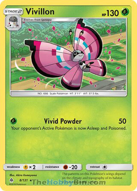 0008 Vivillon Rare Forbidden Light