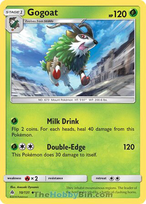 Gogoat #10/131 Uncommon - Forbidden Light Pokemon card