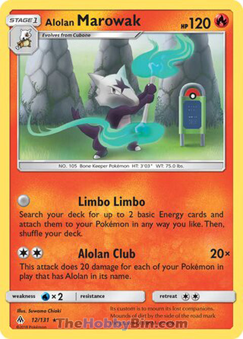 Alolan Marowak Forbidden Light Rare #12/131