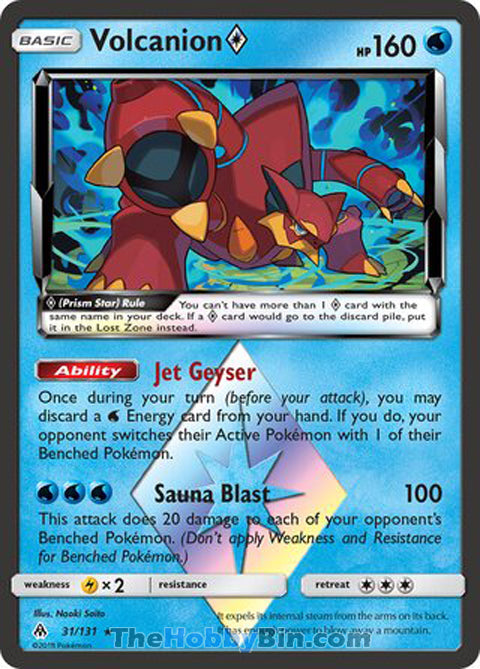Volcanion Prism Star #31/131 Prism Rare - Forbidden Light Pokemon card