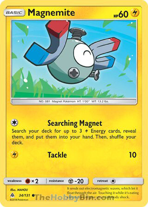 Magnemite #34/131 Common - Forbidden Light Pokemon card