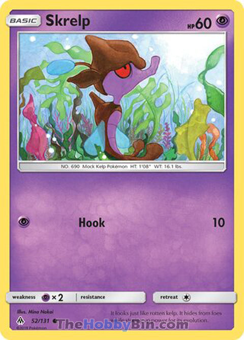 Skrelp #52/131 Common - Forbidden Light Pokemon card