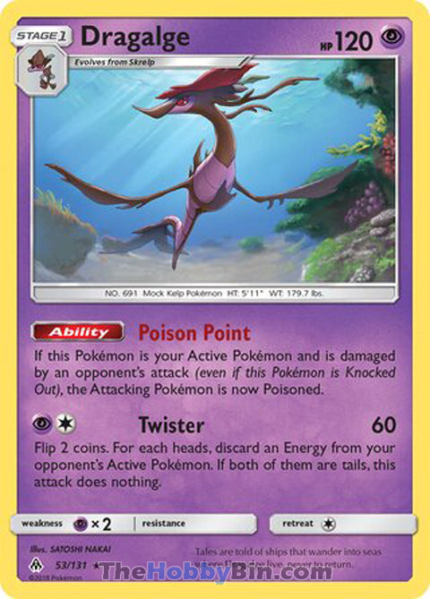 Dragalge #53/131 Rare - Forbidden Light Pokemon card