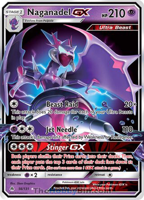 Naganadel GX #56/131 Ultra Rare - Forbidden Light Pokemon card
