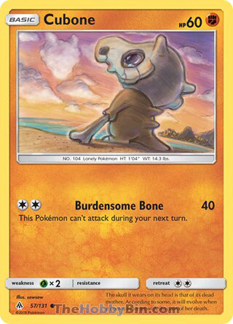 Cubone #57/131 Common - Forbidden Light Pokemon card
