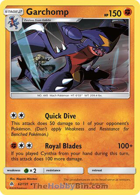 0062 Garchomp Holo Rare Forbidden Light