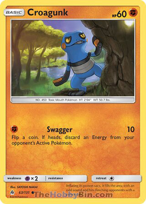 Croagunk #63/131 Common - Forbidden Light Pokemon card