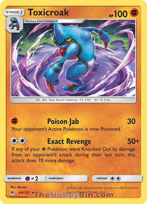 Toxicroak Forbidden Light Rare #64/131