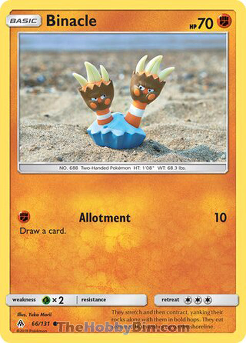 Binacle #66/131 Common - Forbidden Light Pokemon card