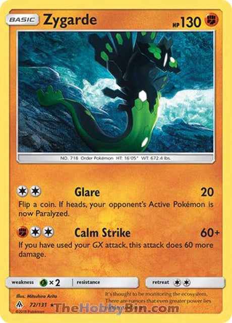 Zygarde Forbidden Light Rare #72/131