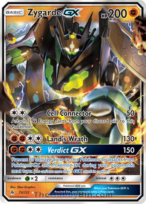 Zygarde GX #73/131 Ultra Rare - Forbidden Light Pokemon card