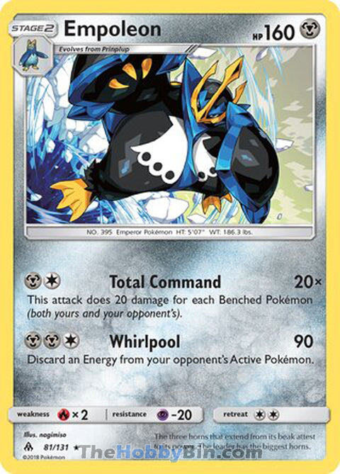 0081 Empoleon Holo Rare Forbidden Light