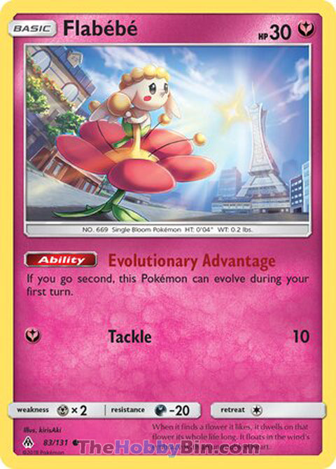 Flabebe #83/131 Common - Forbidden Light Pokemon card