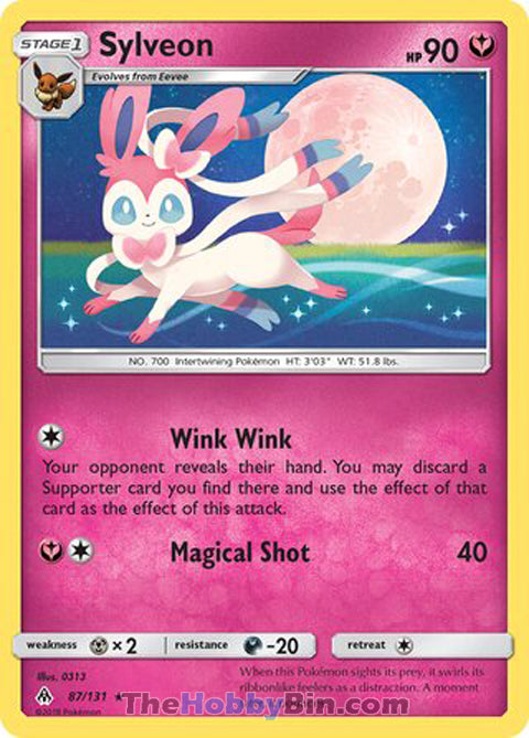 Sylveon #87/131 Rare - Forbidden Light Pokemon card