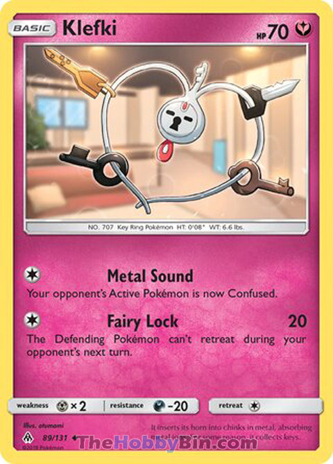 Klefki #89/131 Uncommon - Forbidden Light Pokemon card