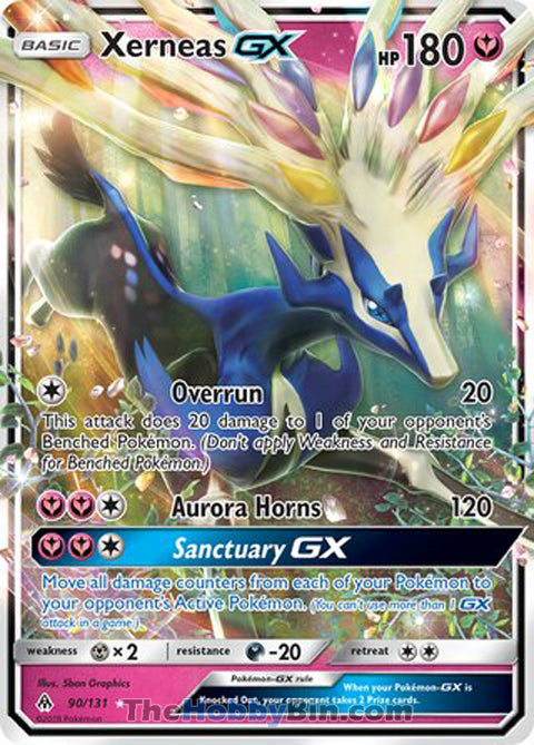 Xerneas GX #90/131 Ultra Rare - Forbidden Light Pokemon card