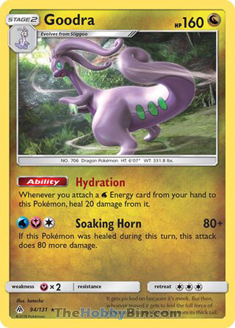 Goodra #94/131 Holo Rare - Forbidden Light Pokemon card