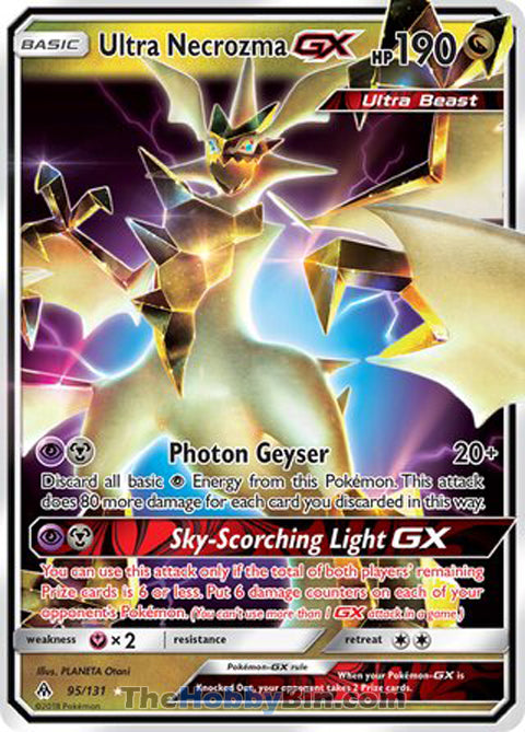 Ultra Necrozma GX #95/131 Ultra Rare - Forbidden Light Pokemon card