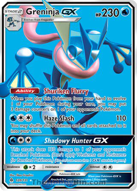 Greninja GX #120/131 Ultra Rare - Forbidden Light Pokemon card