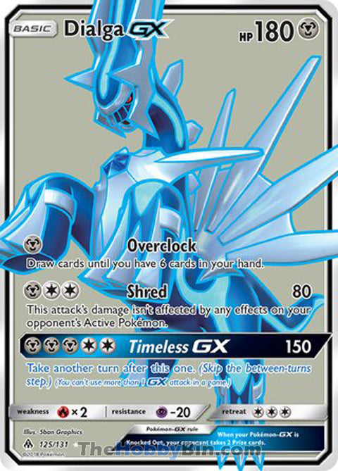 Dialga GX #125/131 Ultra Rare - Forbidden Light Pokemon card