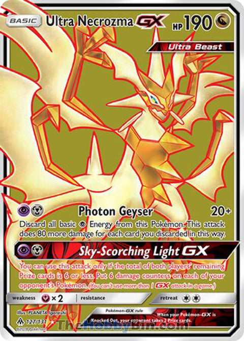 Ultra Necrozma GX #127/131 Ultra Rare - Forbidden Light Pokemon card