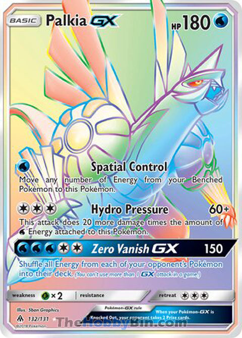 Palkia GX #132/131 Secret Rare - Forbidden Light Pokemon card