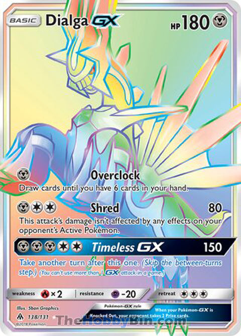 0138 Dialga GX Secret Rare Forbidden Light