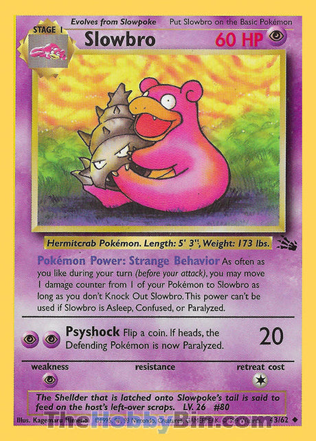 Slowbro Fossil Unlimited  Uncommon #43/62