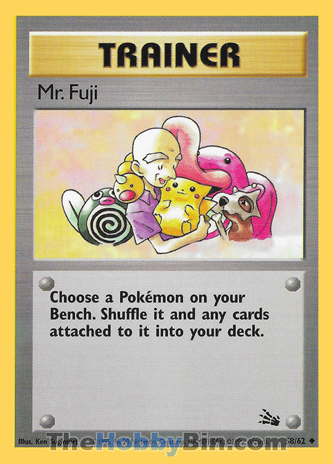 Mr. Fuji #58/62 Uncommon - Fossil Pokemon card