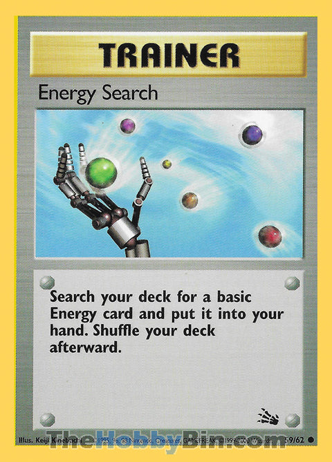 Energy Search #59/62 Common - Fossil Pokemon card