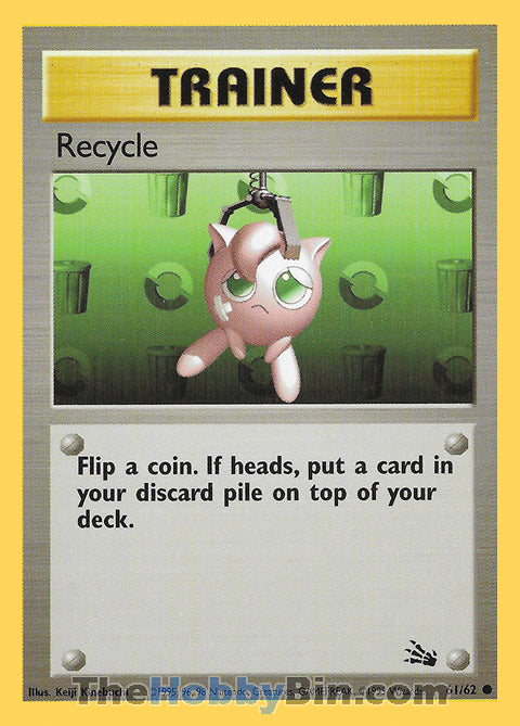 Recycle #61/62 Common - Fossil Pokemon card
