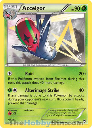 Accelgor #9/111 Uncommon - Furious Fists Pokemon card