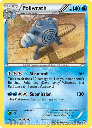 Poliwrath #17/111 Holo Rare - Furious Fists Pokemon card