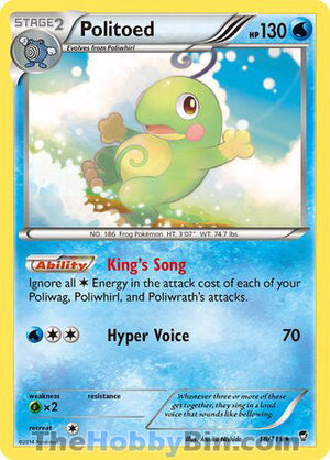 0018 Politoed Rare Furious Fists