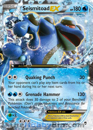 0020 Seismitoad EX Ultra Rare Furious Fists