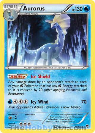 Aurorus #26/111 Rare - Furious Fists Pokemon card