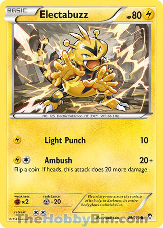 Electabuzz #29/111 Common - Furious Fists Pokemon card