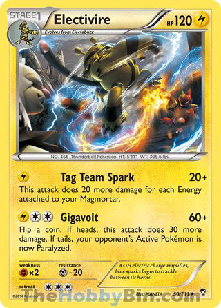 Electivire #30/111 Rare - Furious Fists Pokemon card