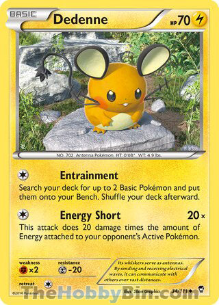 Dedenne #34/111 Uncommon - Furious Fists Pokemon card