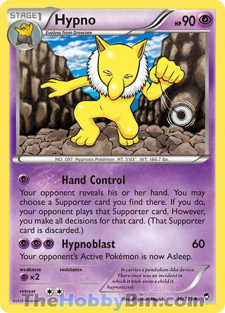 Hypno #36/111 Rare - Furious Fists Pokemon card