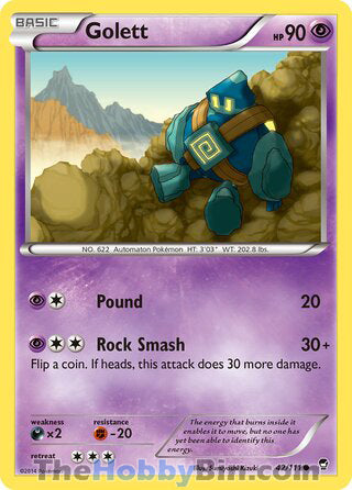 Golett #42/111 Common - Furious Fists Pokemon card