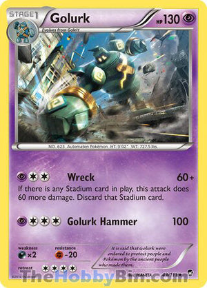 0043 Golurk Rare Furious Fists
